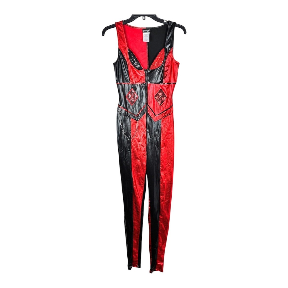 Adult's Womens Harlequin Blaster Costume Jumpsuit Only Small Halloween Sexy
